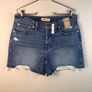 Madewell Relaxed Mid-Length Denim Shorts Brockport Wash Size 29 NJ055